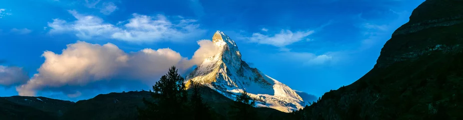 Printed kitchen splashbacks Matterhorn Matterhorn in Swiss Alps