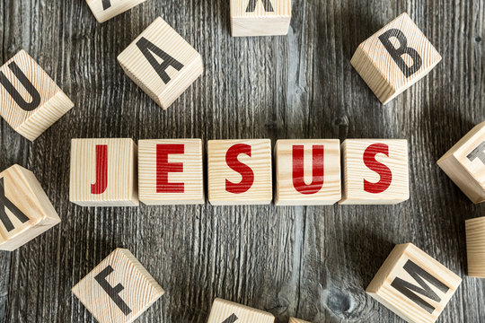 Wooden Blocks with the text: Jesus
