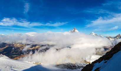 Fototapeta na wymiar Alps mountain landscape in Switzerland