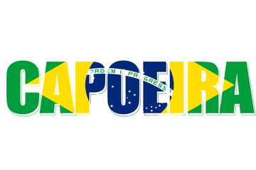 Inscription "Capoeira" on white background
