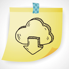 internet cloud doodle drawing