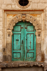 Fototapeta na wymiar Colorful old doors of Sinasos,Mustafapasa in Cappadocia
