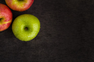 Red Apple VS Green Apple Background