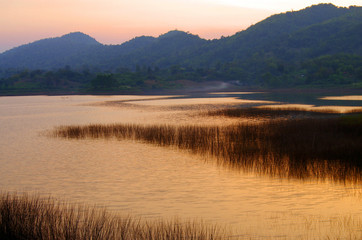 UTHAY THANI, THAILAND - January, 2015: Beautiful view on the lak