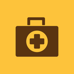 The medicine chest icon. Ambulance symbol. Flat