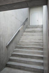 reinforced concrete stairway inside the building
