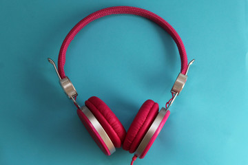 Pink headphones 