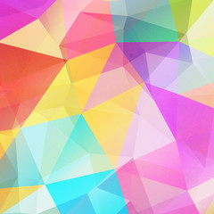 trendy abstract triangular art backround - mixed colours