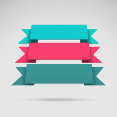 Infographic vector 3D colorful ribbons