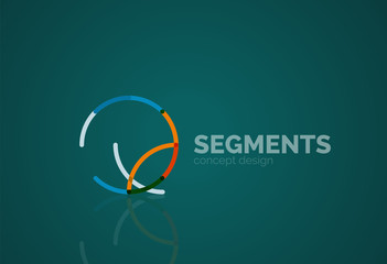 Vector outline minimal abstract geometric logo