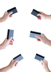 hand holding credit card