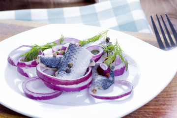 Herrings on a plate