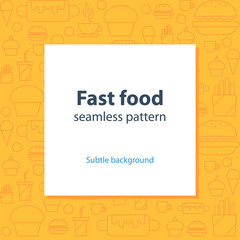 Fast food seamless pattern