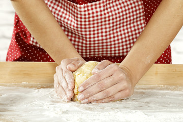 woman hands and kitchen decoration 