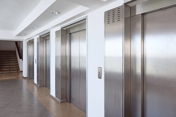 Elevator cabin stainless steel © dbrus