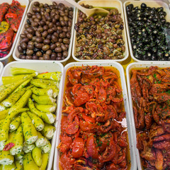 Mixed Antipasto. Different types of Antipasto.
