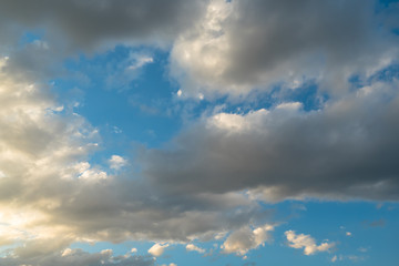 Cloudy blue sky abstract background