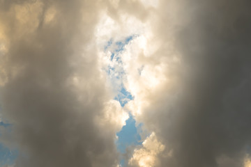 Cloudy blue sky abstract background