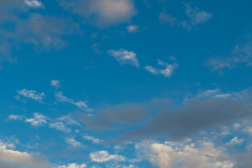 Cloudy blue sky abstract background