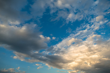 Cloudy blue sky abstract background