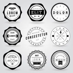 Set of hipster vintage retro labels