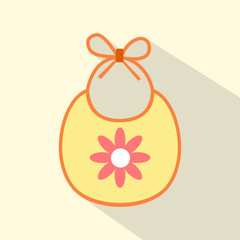 Baby bib flat icon
