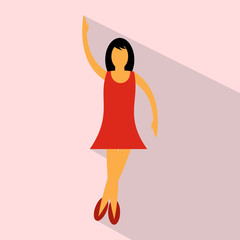Nice dance flat icon