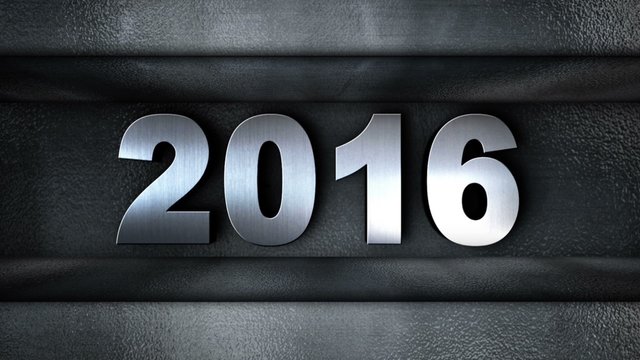 2016 Iron Year Numbers in Metal Gate, Loop, 4k
