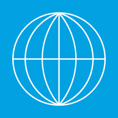 Globe thin line icon