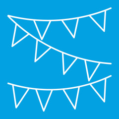 Festive ribbon thin line icon