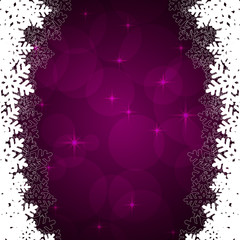 snowflakes violet background