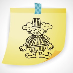 clown doodle drawing