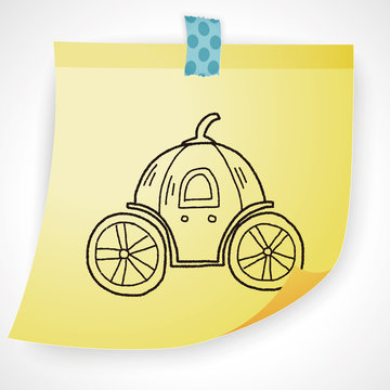 Pumpkin carriage doodle