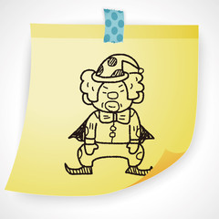 clown doodle drawing