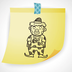 clown doodle drawing