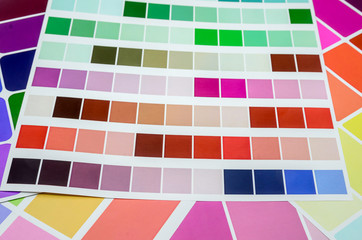 Set of samples colours