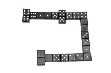 dominoes isolated on white background