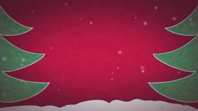 Weihnachtskarte mit Schnee Animation