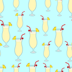 pina colada seamless background