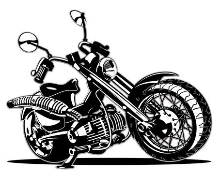 Vector Cartoon Motorbike