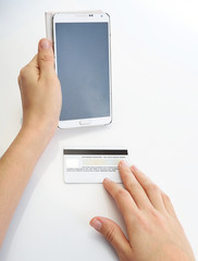 Buying with credit card via smartphone