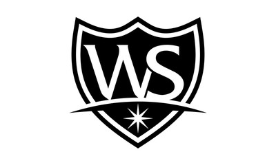 Letter WS Shield Logo