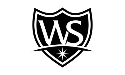 Letter WS Shield Logo