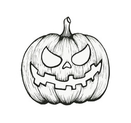 Vector of hand draw Halloween Pumpkin