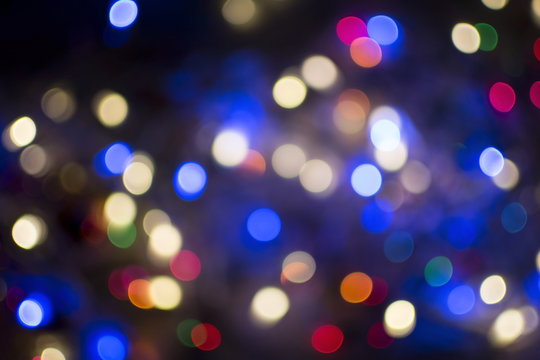 Abstract christmas light bokeh on for background