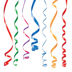 Multi colored curling ribbon