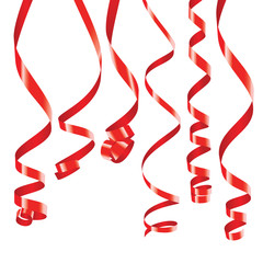 Red party ribbons