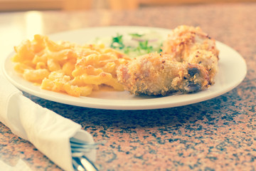 Fried Chicken Mac N Cheese