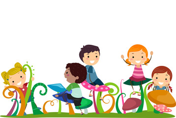 Stickman Kids Mushrooms