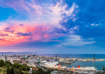 Panoramic view of Barcelona